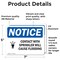 Signmission Contact With Sprinkler Will Sign With Symbol, 7 in W x Rectangle, Vinyl Decal OS-2PACK-NS-D-57-L-10802 - alternate 2